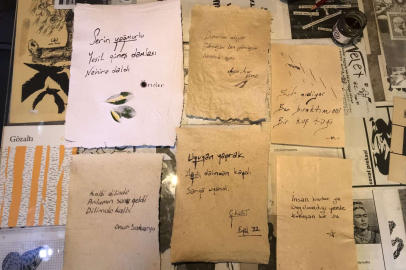 Nilüfer’de ürettikleri kağıt ve mürekkeple ‘Haiku’ yazdılar