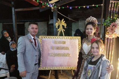Filipinler'den köye gelin geldi