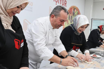 Bursa protokolünün eşleri BTSO Mutfak Akademi'ye katıldı