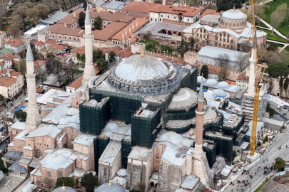 Ayasofya'da Cumhuriyet tarihinin en kapsamlı restorasyonu sürüyor